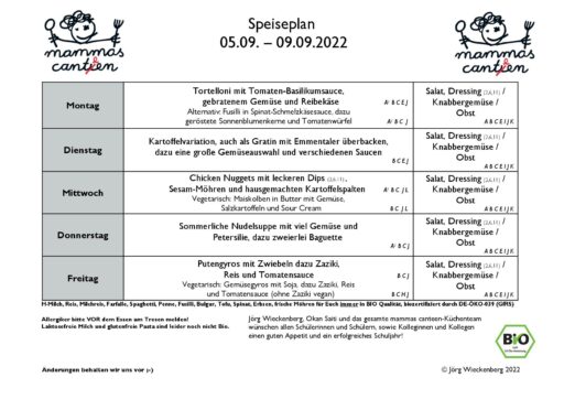 Speisepläne – Schule Bahrenfelder Straße